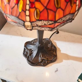 Endon 64092 - Stolná lampa Tiffany DRAGONFLY 2xE27/60W/230V priemer 30 cm