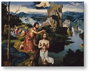 Obraz na plátne Joachim Patinir - Krst Ježiša Krista | rôzne rozmery