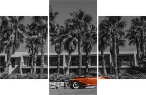 Obraz - Retro červené auto (90x60 cm)