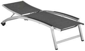 Forma II lehátko s kolieskami strieborné/antracit