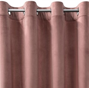 ZATEMŇOVACÍ ZÁVES NA KRÚŽKOCH ROSA 140X250 CM TMAVORUŽOVÁ