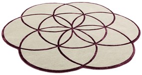 Asiatic London koberce AKCIA: 200x200 kvietok cm Ručne všívaný kusový koberec Lotus Purple - 200x200 kvietok cm