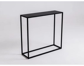 Čierny kovový konzolový stolík 100x30 cm Julita - CustomForm