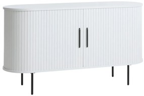 Biela komoda s posuvnými dverami 120x76x45 cm Nola – Unique Furniture