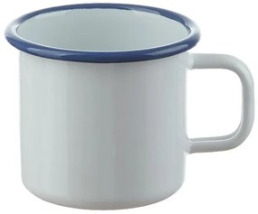 Biely smaltovaný hrnček White blue - Ø7*7cm - 200ml
