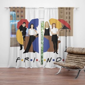Sablio Záves Seriál Priatelia FRIENDS Gauč pri fontáne: 2ks 140x250cm