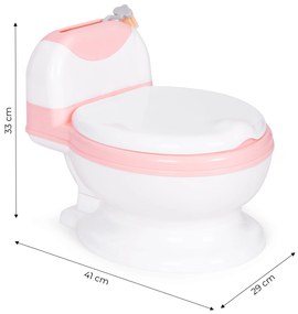 Záchodový nočník s odnímateľnou vložkou, uzavretým sedadlom a kefkou, ECOTOYS.