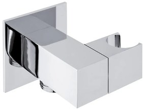 Mosadzný diel na pripojenie sprchy v lesklo striebornej farbe – Sapho