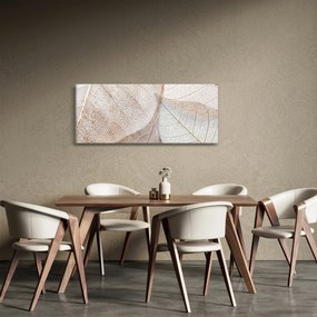 Obraz - Béžové listy (120x50 cm)
