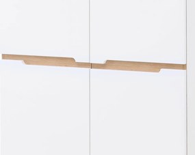 Predsieňová šatníková skriňa so zrkadlom emphis, 65 cm, biela/dub artisan