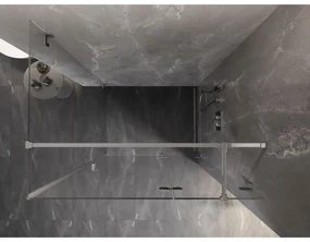 Mexen Lunar T, výklopný sprchový kút pravý 130 x 120 cm, 8mm číre sklo, chrómový profil, 834T-130-120-01-00-P