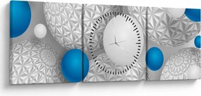 Obraz s 3D motívom (s hodinami) (90x30 cm)