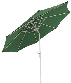 Slnečník N19 Ø 3m sklopný polyester/hliník - zelený