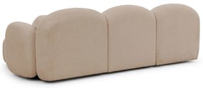 Svetlohnedá rohová pohovka z textílie buklé (pravý roh/s leňoškou) Orbit – Ropez