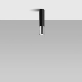 Stropné svietidlo Loopez, 1x čierne kovové tienidlo, ch