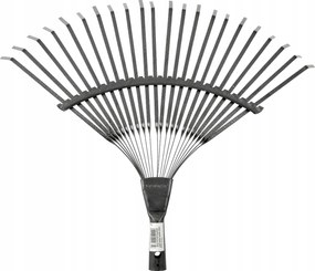 CROWNMAN KOVOVÉ vejárové hrable na lístie a trávu, 51 cm, 22 zubov