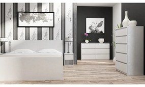 Komoda 5 zásuviek Malva Biela