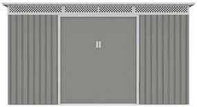 G21 Záhradný domček GRAH 700 - 340 x 206 cm, metalický šedý 63900993