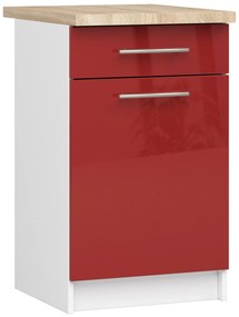 Dolná kuchynská skrinka Ozara S50 SZ6 (biela + červený lesk). Akcia -15%. Vlastná spoľahlivá doprava až k Vám domov. 1071145