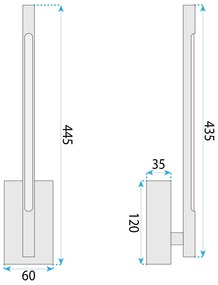 Toolight Toolight, LED nástenné svietidlo 4W, 4000K, 500lm, APP1799-W, zlatá lesklá, OSW-08981