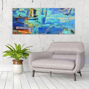 Obraz - Abstraktné olejomaľba (120x50 cm)