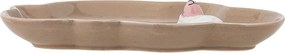 Hnedý kameninový detský tanier 14x20 cm Dolly – Bloomingville Mini