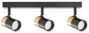 Zuma Line 2204BD-3-BK - Bodové svietidlo FORI 3xGU10/50W/230V čierna/zlatá