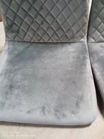 AKCIA Sivá stolička IRYS VELVET s čiernymi nohami II. akosť