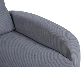 Relaxačné polohovacie TV kreslo SOFI — menčester, sivá