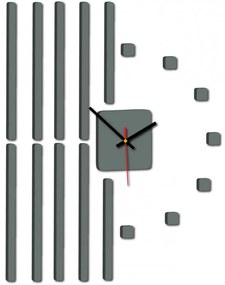 Nástenné hodiny Quartz, nalepovacie dekorácie, 3D zrkadlové nálepky Xmomo X0034- HEU-