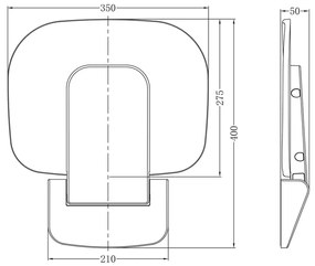Mereo Mereo, Sedátko do sprchy, duroplast, biele, MER-CSS121