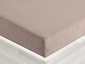 Froté napínacie prestieradlo FR-027 Sivohnedé 200 x 220 - výška 20 cm