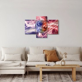 Obraz - Zemeguľa pod prúdom (90x60 cm)