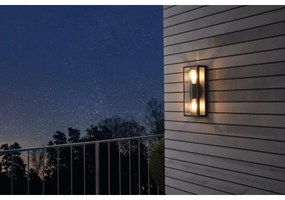 Eglo 780426 - Vonkajšie nástenné svietidlo ALGECIRAS 2xE27/60W/230V IP44 čierna