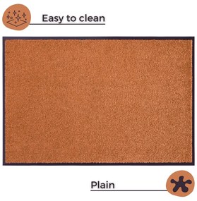 Oranžová rohožka Hansa Home Wash &amp; Clean, 39 x 58 cm