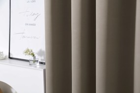 Svetlohnedý záves OXFORD 140x250 cm Zavesenie: Kovové krúžky
