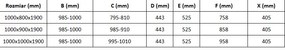 Mexen Omega, 3-stenný sprchovací kút s posuvnými dverami 100 (dvere) x 80 (stena) cm, 8mm číre sklo, chrómový profil, 825-100-080-01-00-3S