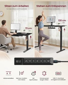 Elektrický pracovný stôl LSD146BZ02