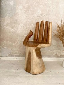 BALI BALI Stolička Ruka z dreva Suar Ručne vyrezávané kreslo Ruka z Bali Stolička RUKA