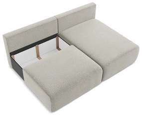 Svetlosivá rozkladacia/s úložným priestorom rohová pohovka (pravý roh) Kalena – Makamii