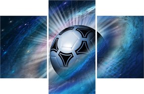 Obraz - Futbalová lopta vo vesmíre (90x60 cm)