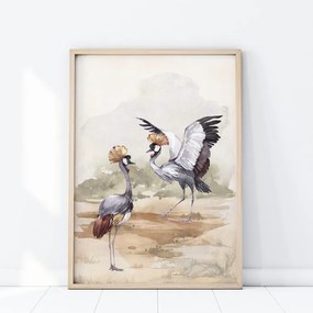 lovel.sk Plagát Safari - Vtáky žeriavy korunované P331