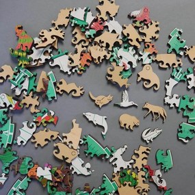DAALO Dřevěné zvířecí puzzle - papoušek - AKCE!