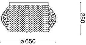 Ideal Lux - Krištáľové stropné svietidlo PASHA 14xE14/40W/230V pr. 65 chróm