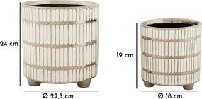 Sada 2 ks obalů na květináč Ray bílo-stříbrná