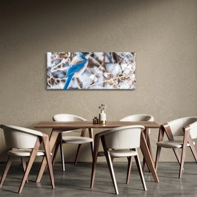 Obraz - Zimný vtáčik (120x50 cm)
