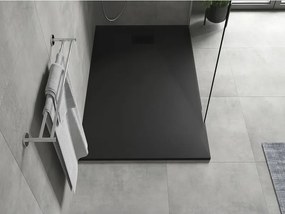 Mexen Hugo, obdĺžniková sprchová vanička SMC 150 x 90 cm, čierna, čierna krytka, 42709015-B