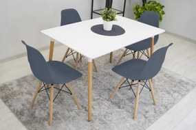 Jedálenská stolička OSAKA sivá (hnedé nohy) (1ks)