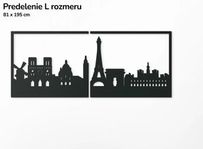 drevko Obraz Paríž Rozmer obrazu: 37 x 89 cm, Farba dekorácie: Čierna