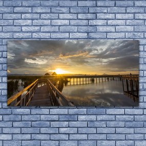Obraz na akrylátovom skle Most more architektúra 120x60 cm